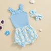 Ruffled Ribbed Daisy Babe Outfit