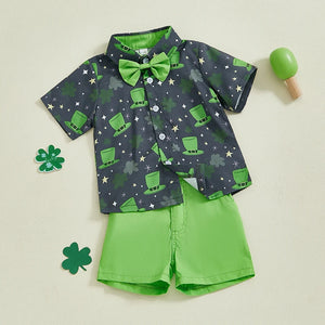 Lucky Leprechaun Hats Bow Tie Outfit