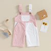 Patch Color Overalls Romper