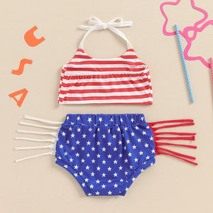 Tassel Stars & Stripes 2 Piece Swimsuit