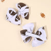 2 Pack Football Bow Clips