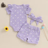 Ruffled Ribbed Bow Outfit