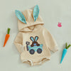 Plaid Bunny Ear Hooded Onesie