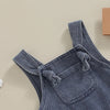 Denim Overalls Knot Romper