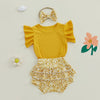 Ruffled Yelena Floral Outfit & Headband