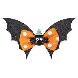 Sparkly Halloween Bow Clip
