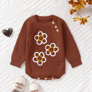 Knitted Flower Fable Onesie