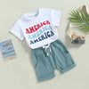 America T-shirt & Pocket Shorts Outfit