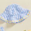 Plaid Daisy Dress & Sun Hat