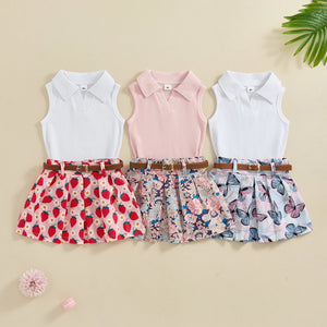 Summer Brielle Belted Skirt Outfit