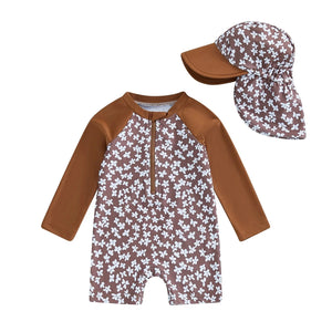 Long Sleeve Summer Swimsuit & Hat