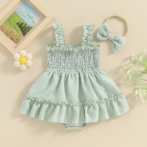 Ruffled Raelyn Dress & Headband