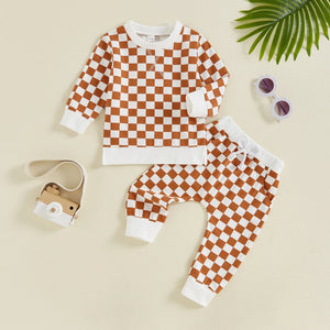 Checkered Jogger Set