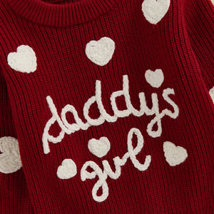 Knitted Daddy's Girl Heart Sweater