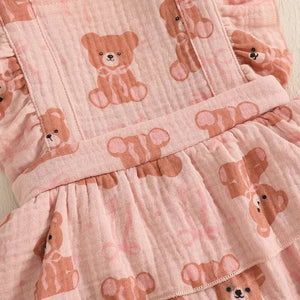 Ruffled Teddy Bear Dress & Headband