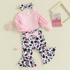 Pink Cow Flare Pants Outfit