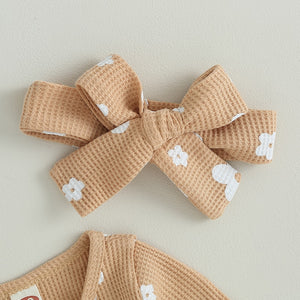 Flower Footie Onesie & Bow