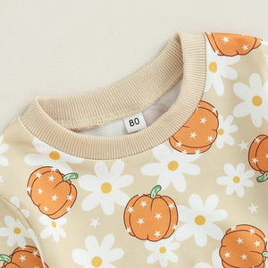 Daisy Pumpkin Fall Jogger Set