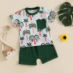 Palm Tree Pocket Shirt & Shorts