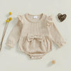 Solid Ruffle Bow Onesie