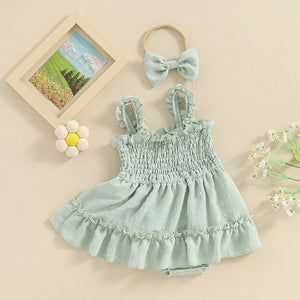 Ruffled Raelyn Dress & Headband