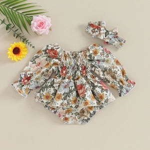 Cinched Cecilia Floral Dress & Bow