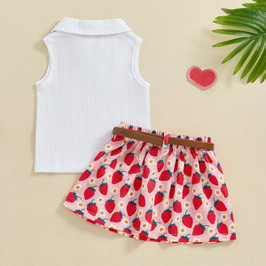 Summer Brielle Belted Skirt Outfit