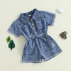 Denim Dallie Shorts Romper