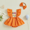 Ruffled Cherry Dress & Headband