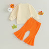 Fall Pumpkin Sweater & Flare Pants