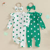 Ribbed Clover Onesie & Headband