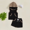 Solid Hoodie Top & Shorts