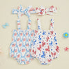 Summer 4th of July Romper & Bow