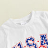 Patriotic USA Stars Skirt Outfit