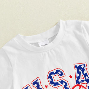 Patriotic USA Stars Skirt Outfit