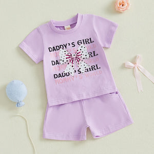 Daddy's Girl Mommy's World Bow Outfit