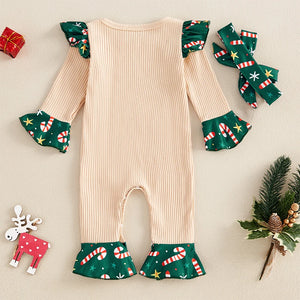 Candy Cane Cutie Romper & Bow