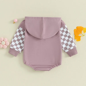 Daddy's Girl Checkered Hoodie Onesie