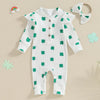 Ribbed Clover Onesie & Headband