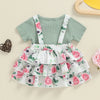 Daddy's Girls Floral Skirt Outfit