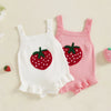 Knit Strawberry Ruffle Onesie