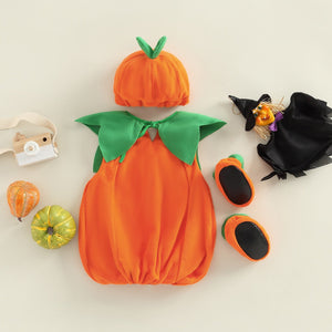 Pumpkin Costume with Hat & Booties