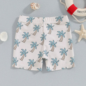 Beachy Palm Tree Swim Trunks