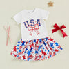 Patriotic USA Stars Skirt Outfit