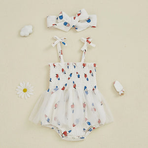 USA Ice Pop Skirt Romper & Bow