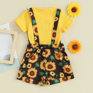 Sunflower Sandy Overalls Outfit