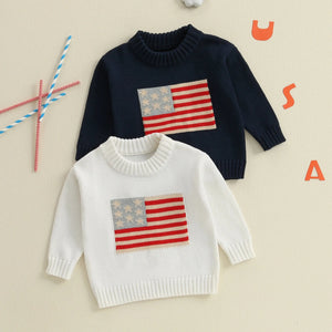 Knitted USA Flag Sweater
