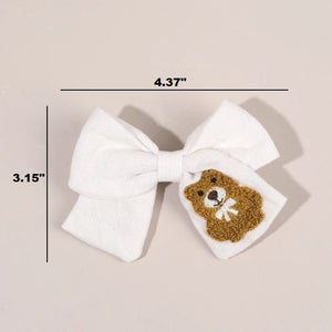 2 Pack Teddy Bear Bow Clips