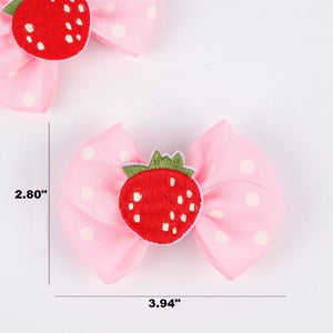 2 Pack Polka Dot Fruit Hair Clips