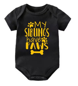 My Siblings Have Paws Cute Onesie